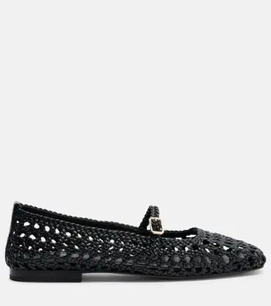 Souliers Martinez Paris woven leather Mary Jane flats | Thumbnail 2