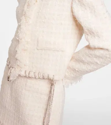 AREA Embellished tweed jacket | Thumbnail 4