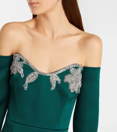 Rebecca Vallance Ellerie embellished off-shoulder gown | Thumbnail 3