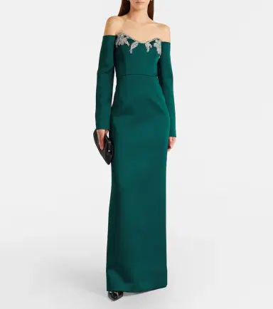 Rebecca Vallance Ellerie embellished off-shoulder gown | Thumbnail 4