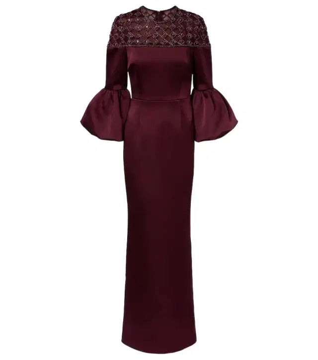 Alora embellished satin gown