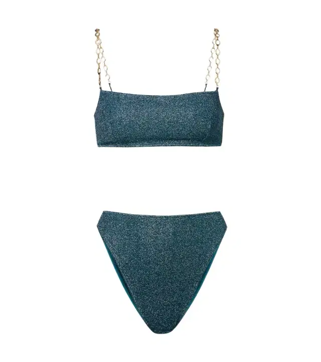 Oséree Oséree Lumière O Chain lamé bikini