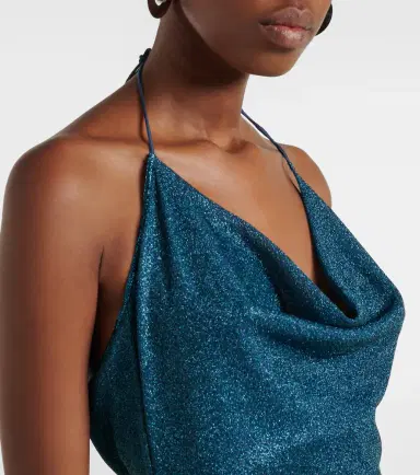 Oséree Oséree Lumière Plumage halterneck midi dress | Thumbnail 5 Oséree Oséree Lumière Plumage halterneck midi dress | Thumbnail 5