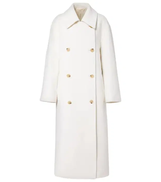 Double-breasted wool-blend coat