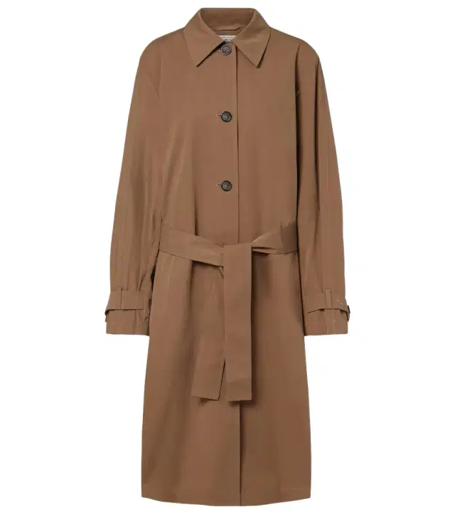 Belted cotton trench coat