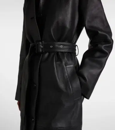 TOTEME Belted leather coat | Thumbnail 3