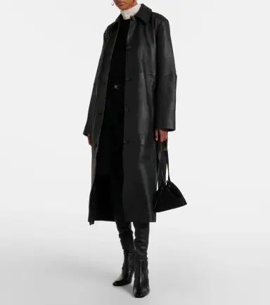 TOTEME Belted leather coat | Thumbnail 4