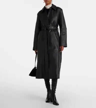 TOTEME Belted leather coat | Thumbnail 5