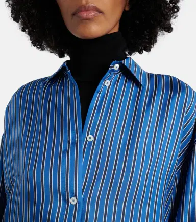 TOTEME Striped oversized silk shirt | Thumbnail 2 TOTEME Striped oversized silk shirt | Thumbnail 2