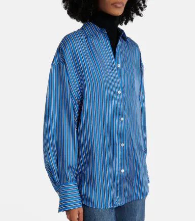 TOTEME Striped oversized silk shirt | Thumbnail 4 TOTEME Striped oversized silk shirt | Thumbnail 4