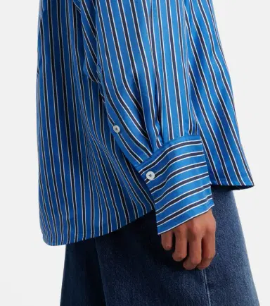 TOTEME Striped oversized silk shirt | Thumbnail 6 TOTEME Striped oversized silk shirt | Thumbnail 6