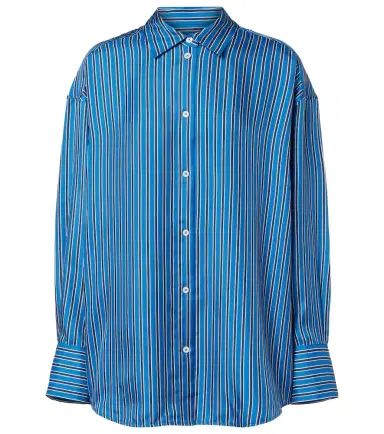 TOTEME Striped oversized silk shirt | Thumbnail 1 TOTEME Striped oversized silk shirt | Thumbnail 1
