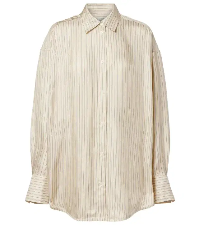 Striped silk shirt