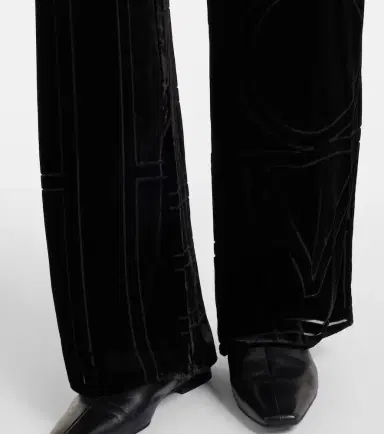 Toteme Logo velvet wide-leg pants | Thumbnail 2 Toteme Logo velvet wide-leg pants | Thumbnail 2