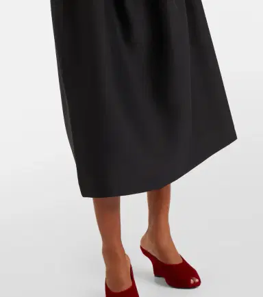 TOTEME Gathered wool and silk midi skirt | Thumbnail 2 TOTEME Gathered wool and silk midi skirt | Thumbnail 2