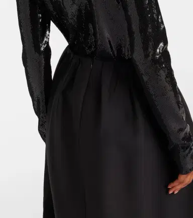 TOTEME Gathered wool and silk midi skirt | Thumbnail 4 TOTEME Gathered wool and silk midi skirt | Thumbnail 4