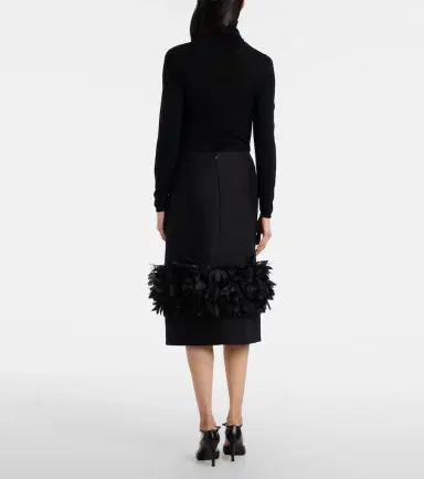 TOTEME Petal wool and silk pencil skirt | Thumbnail 3 TOTEME Petal wool and silk pencil skirt | Thumbnail 3