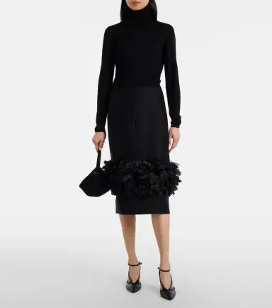 TOTEME Petal wool and silk pencil skirt | Thumbnail 4 TOTEME Petal wool and silk pencil skirt | Thumbnail 4