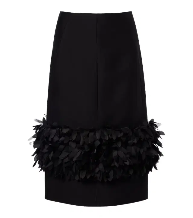 Petal wool and silk pencil skirt