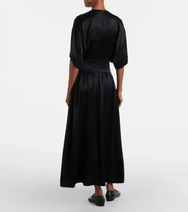 TOTEME Silk and cotton satin T-shirt dress | Thumbnail 6 TOTEME Silk and cotton satin T-shirt dress | Thumbnail 6