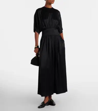 TOTEME Silk and cotton satin T-shirt dress | Thumbnail 7 TOTEME Silk and cotton satin T-shirt dress | Thumbnail 7