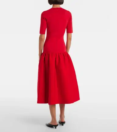 TOTEME Gathered jersey midi dress | Thumbnail 5 TOTEME Gathered jersey midi dress | Thumbnail 5