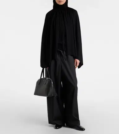 TOTEME Wool and silk jersey cape | Thumbnail 2 TOTEME Wool and silk jersey cape | Thumbnail 2