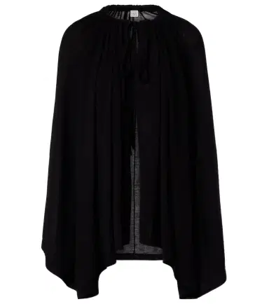 TOTEME Wool and silk jersey cape | Thumbnail 1 TOTEME Wool and silk jersey cape | Thumbnail 1