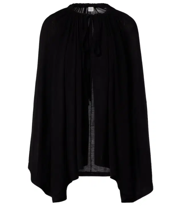 Wool and silk jersey cape