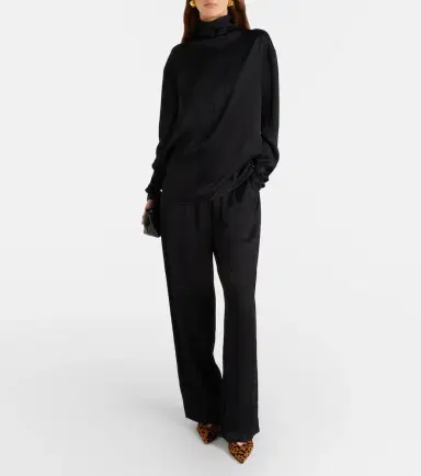 Toteme Turtleneck satin top | Thumbnail 4