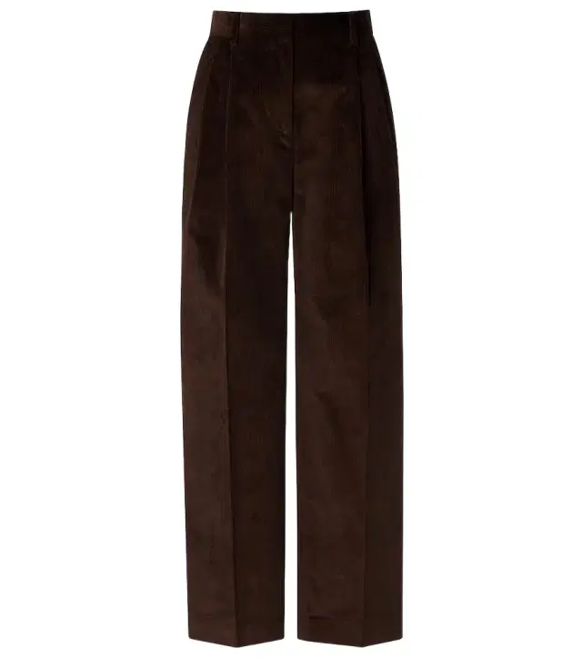 Cotton corduroy wide-leg pants