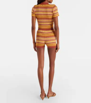 Bananhot Jack ribbed-knit striped shorts | Thumbnail 2