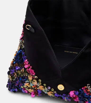 Dries Van Noten Envelope Medium sequined satin clutch | Thumbnail 2 Dries Van Noten Envelope Medium sequined satin clutch | Thumbnail 2