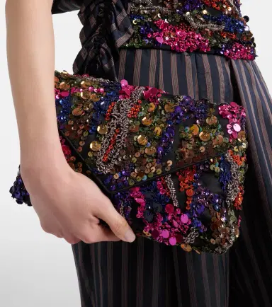Dries Van Noten Envelope Medium sequined satin clutch | Thumbnail 5 Dries Van Noten Envelope Medium sequined satin clutch | Thumbnail 5