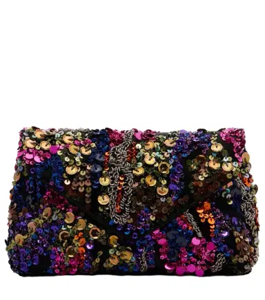 Dries Van Noten Envelope Medium sequined satin clutch | Thumbnail 1 Dries Van Noten Envelope Medium sequined satin clutch | Thumbnail 1