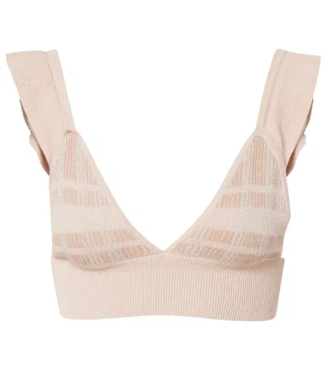 Bananhot Petra checked ribbed-knit bra top