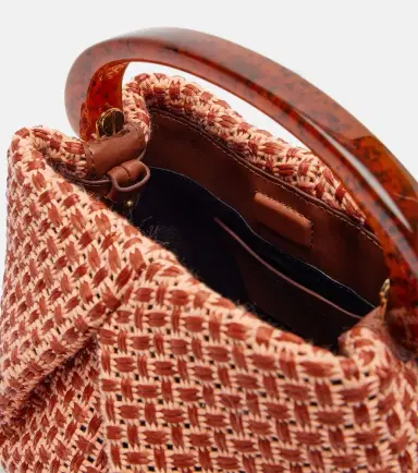 Dries Van Noten Woven raffia-effect top-handle bag | Thumbnail 2