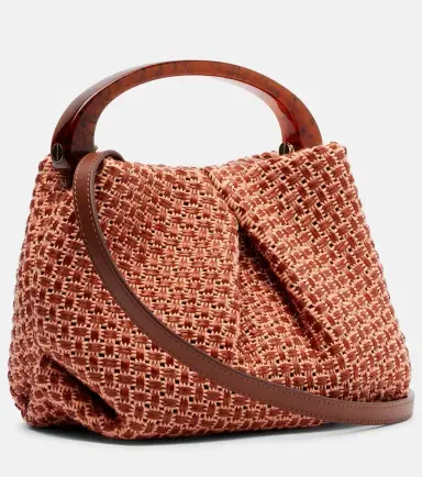 Dries Van Noten Woven raffia-effect top-handle bag | Thumbnail 3