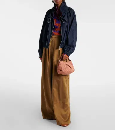 Dries Van Noten Woven raffia-effect top-handle bag | Thumbnail 6