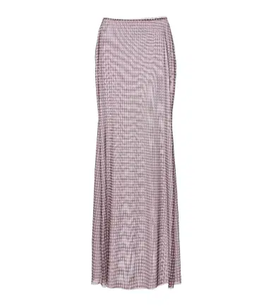 Bananhot Solay gingham semi-sheer maxi skirt | Thumbnail 1