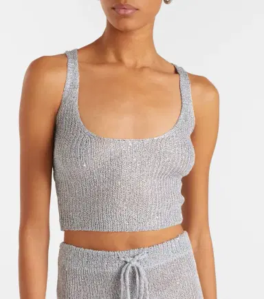 Bananhot Aretha sequined crop top | Thumbnail 2