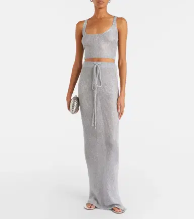 Bananhot Aretha sequined crop top | Thumbnail 4