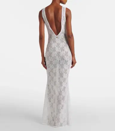 Bananhot Adel sheer lace maxi dress | Thumbnail 4