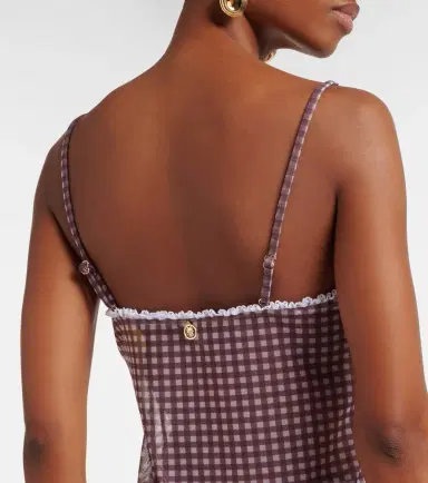 Bananhot Solay gingham semi-sheer top | Thumbnail 2