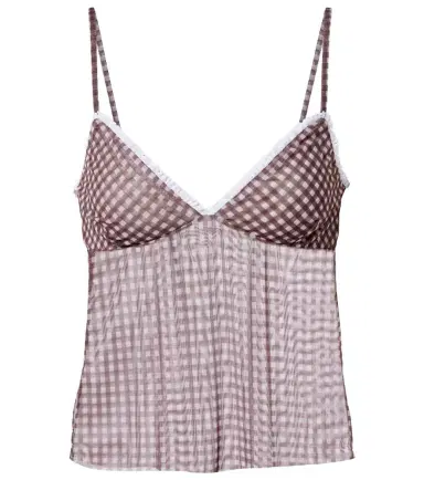 Bananhot Solay gingham semi-sheer top | Thumbnail 1
