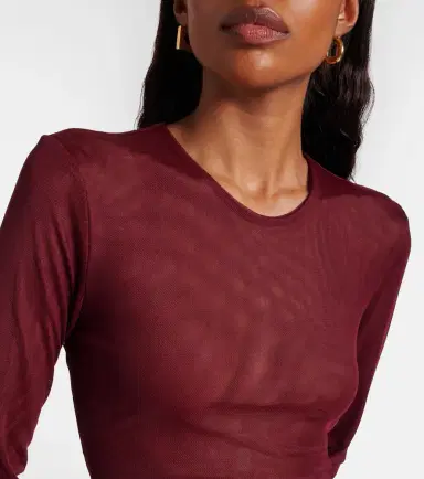 Bananhot Aiden draped sheer jersey minidress | Thumbnail 2
