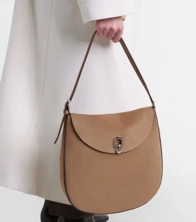 Savette Tondo Large suede shoulder bag | Thumbnail 6