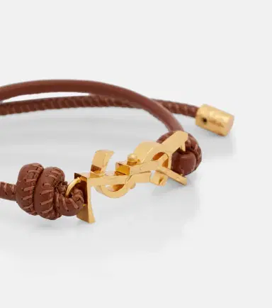 Saint Laurent Cassandre leather bracelet | Thumbnail 2