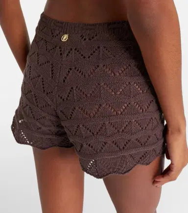 Bananhot Mina open-knit cotton-blend shorts | Thumbnail 4