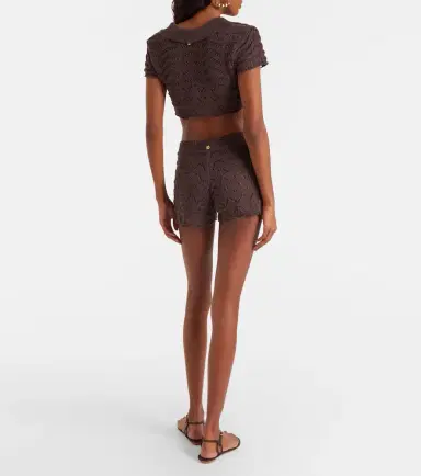 Bananhot Mina open-knit cotton-blend shorts | Thumbnail 5